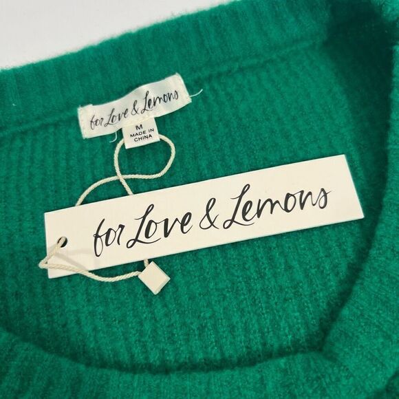 For Love & Lemons NWT Multicolor Knitted Arielle Pullover Sweater Medium Women’s - Picture 4 of 16